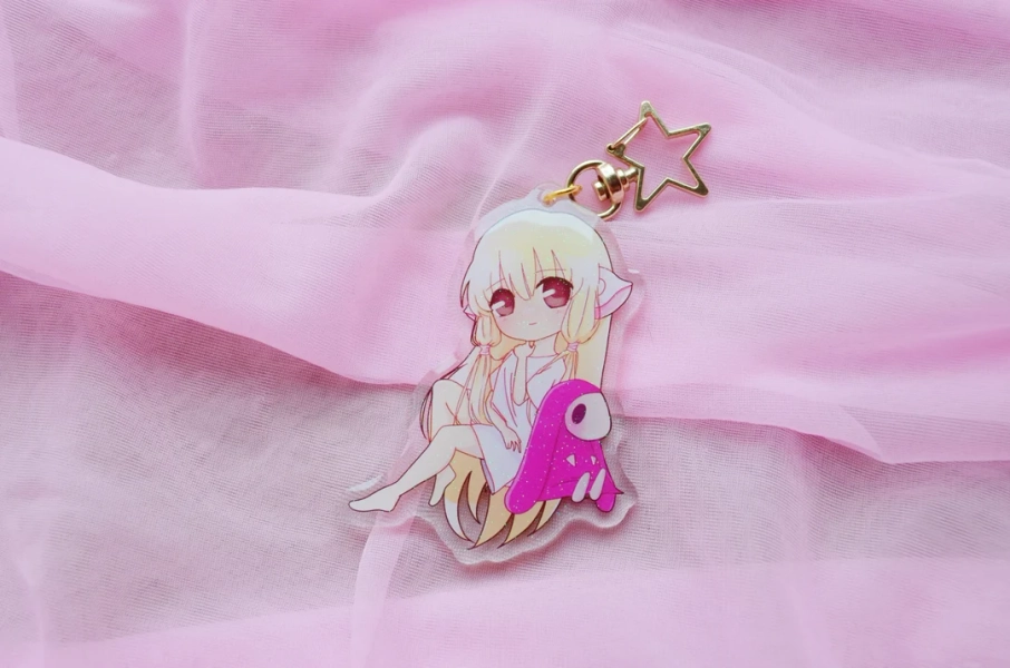 Chobits Chii & Atashi 3 Glitter Acrylic Keychain Charm - Etsy