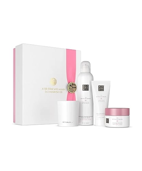RITUALS Geschenkset The Ritual of Sakura, M – Geschenkbox mit Produkten für die Körperpflege mit Reismilch und Kirschblüten – Pflegende Eigenschaften