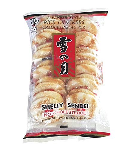 Want Want Big Shelly Shenbei Snowy Crispy Rice Cracker Biscuits - Sugar Glazed 5.30 oz. by Want Want [Foods]