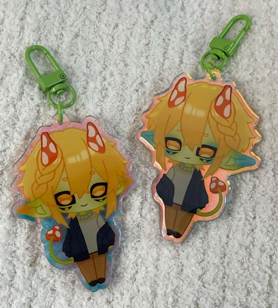 Mychael [Mushroom Oasis] Holo Keychain