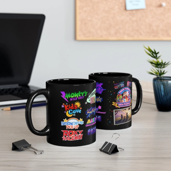 11oz Black Mug FNAF Security Breach