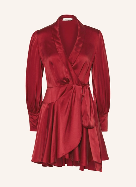 ZIMMERMANN Wickelkleid aus Seide in Rot