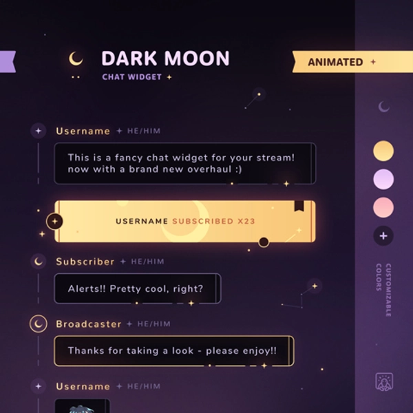 Dark Moon: Chat Widget