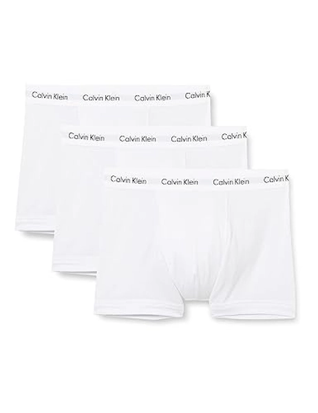 Calvin Klein Herren 3er Pack Boxershorts Trunks Baumwolle mit Stretch