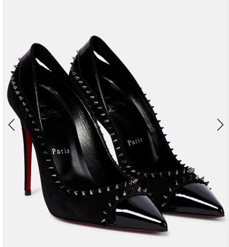 Christian Louboutin - Duvette Spikes 100 Suede pumps