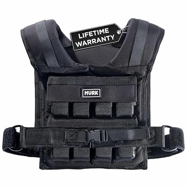 MVRK Weighted Vest Men 18lbs | 28lbs | 35lbs | 45lbs | 65lbs - Weighted Workout Vest With Removable Iron Weights, Heavy Duty Weighted Exercise Vest For Functional Training & Calisthenics - Weight Vest for Men and Women