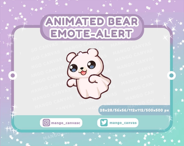 Animated Ghost Bear Emote