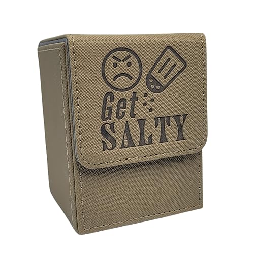 JGFinds KeenClover Card Deckbox for CCG TCG, Holds 100-115 Sleeved Cards, PVC Free Deck Box (Get Salty) - Get Salty