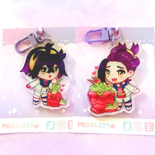 Kieran || 2.5&quot; Double Sided Clear Acrylic Charms