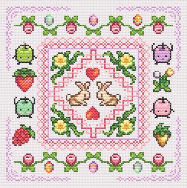 Stardew Valley Spring Sampler - Cross Stitch Pattern - Instant Download PDF - Cottagecore, Embroidery (ORIGINAL)