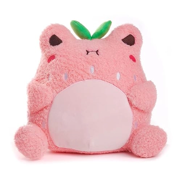 Cuddle Barn PlushGoals - Strawberry Wawa Super Soft Cute Kawaii Froggie Dressed As Fruit Collectible Stuffed Animal Plush Toy, 9 inches - Strawberry Wawa