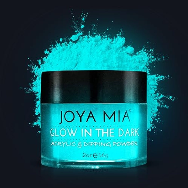 Glow in the Dark Acrylic Powder, Dipping & Acrylic Powder for Nails, Premium Nail Acrylic Powder w/ 12 Glow Effect Colors, For Flawless Acrylic Nail Enhancements, DPGW-1, 2 oz - Joya Mia