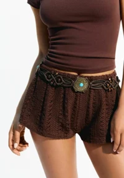 BOHO - CORD - Belt - dark brown