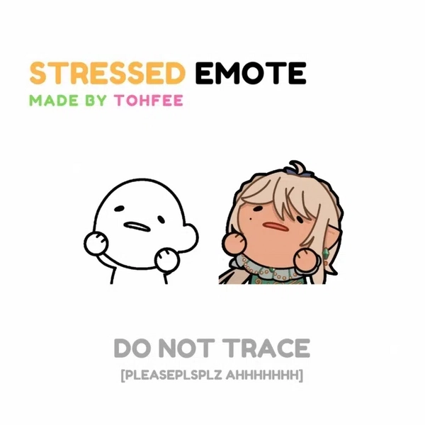 STRESSED YCH EMOTE by tohfee (@tohfee)