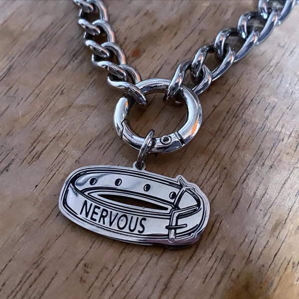 NERVOUS collar stainless steel pendant