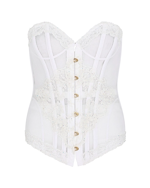Darciee Corset in White By Agent Provocateur
