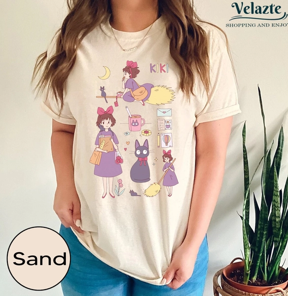 Kikis Delivery Service Jiji Shirt, Studio Ghibli Comfort Colors® Shirt, Studio Ghibli Sweatshirt, Miyazaki Hayao, Ponyo, Mononoke