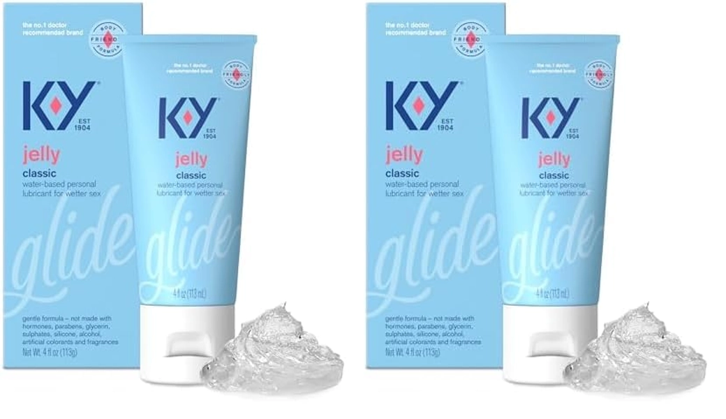 K-Y Jelly Personal Lubricant, Body-Friendly Water-Based Formula, Safe for Anal Sex, Safe to Use with Latex Condoms. Glide into a Wetter, Better Experience Every Day. for Men, Women, (Pack of 2)