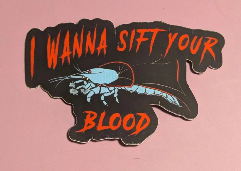 Vampire Shrimp Vampy sticker