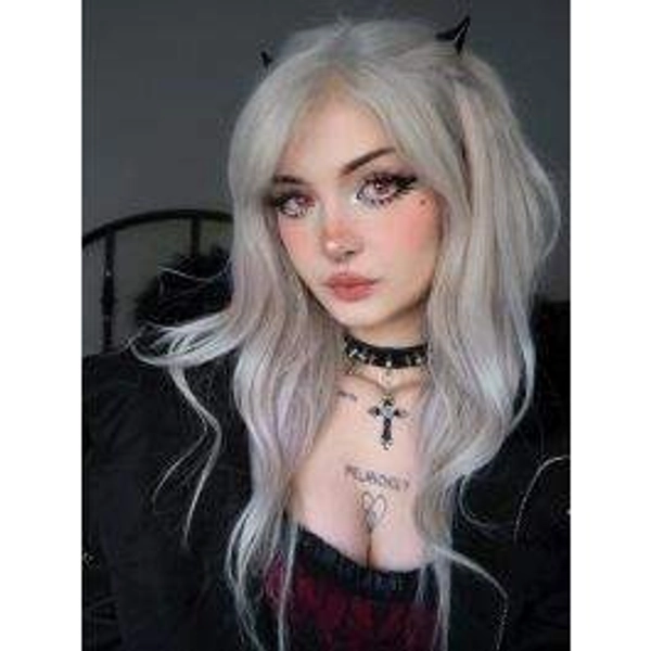 Pre-plucked Silky Straight White Color Brazilian Virgin Hair Lace Front Wig [LFW70]