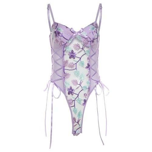 Lavender Garden Bodysuit - S
