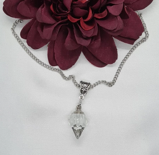 B Grade Blood Vial Necklace, Dainty Stash Necklace, Ash Memorial Storage, Spell Jar, Perfume Vial, Valentines gift Jewellery