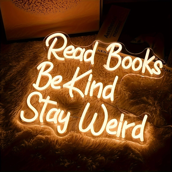 read books kind   neon sign dimmable usb powered - Temu
