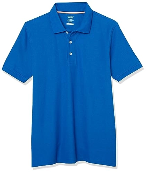 French Toast Boys' Short Sleeve Pique Polo Uniform Shirt (Standard & Husky)