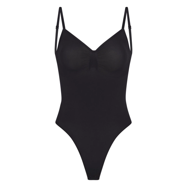 SEAMLESS SCULPT LOW BACK THONG BODYSUIT | ONYX 