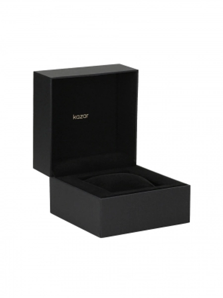 Złoto-czarny zegarek damski na bransolecie