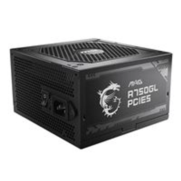 MSI MAG A750GL PCIE5 750 Watt 80 Plus Gold ATX Fully Modular Power Supply - ATX 3.1 Compatible