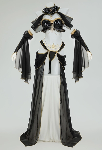 Ensemble de Lingerie Sexy Anubis avec Haut dos Nu à la Taille Basse et Pantalon Assorti avec Jupe Inférieure et Col Creux