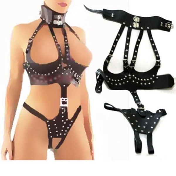 Manyjoy Women's Body Harness Punk Strap Hollow Out Lingerie Bondage Belts Goth Halloween Party Clubwear BDSM Bondage BDSM