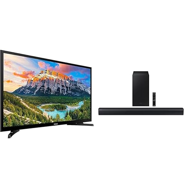 SAMSUNG 32-inch Class LED Smart FHD TV 1080P (UN32N5300AFXZA & HW-C450 2.1ch Soundbar w/DTS Virtual X