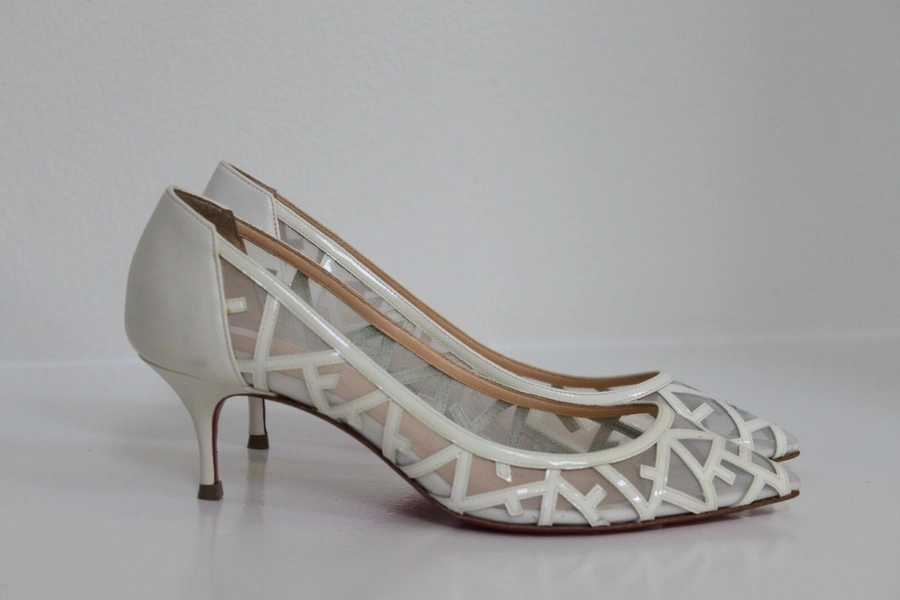  Tititata Mesh Web White Pump