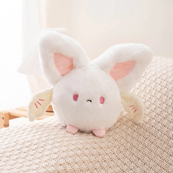 Bat Plush Toy Cute Bat Stuffed Animal Chubby Bat - White