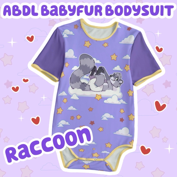 Purple Raccoon Onesie (Size M)