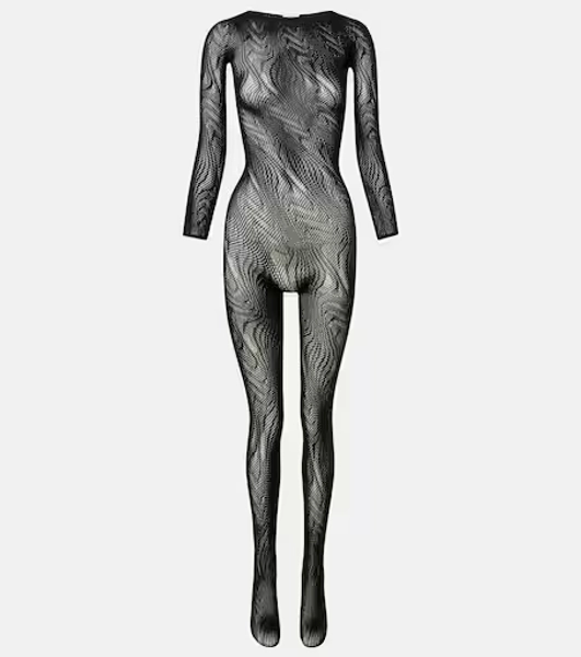 Sheer mesh catsuit Wolford