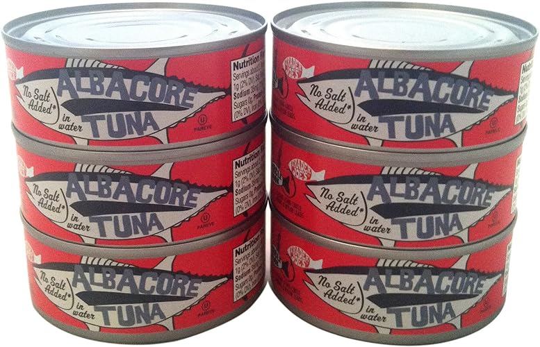 Trader Joe's Albacore Tuna in Water, No Salt Added - 6 Pack