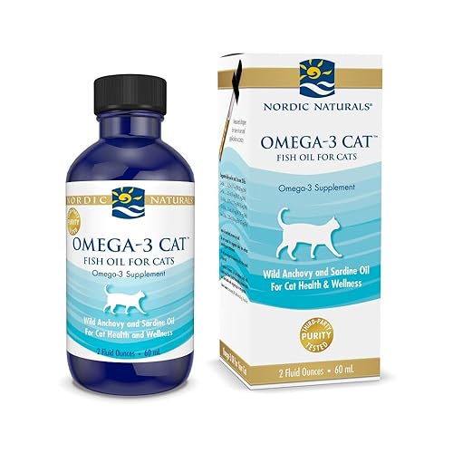 Nordic Naturals Omega-3 Cat, Unflavored - 2 oz - 304 mg Omega-3 Per One mL - Fish Oil for Cats with EPA & DHA - Promotes Heart, Skin, Coat, Joint, & Immune Health - Non-GMO