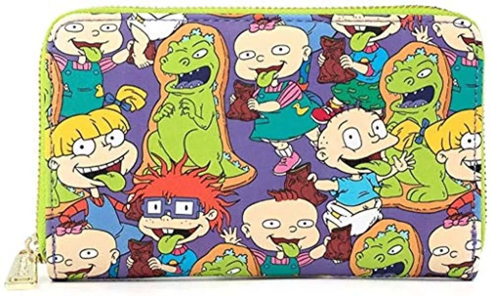 Loungefly x Nickelodeon Rugrats Reptar Bar Allover Print Zip Around Wallet