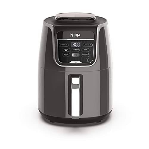 Ninja AF150AMZ Air Fryer XL, 5.5 Qt. Capacity that can Air Fry, Air Roast, Bake, Reheat & Dehydrate, with Dishwasher Safe, Nonstick Basket & Crisper Plate and a Chef-Inspired Recipe Guide, Grey - Grey - 5.5 Quarts