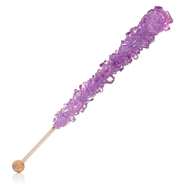 Lavender Rock Candy on a Stick - Pack of 24 - Original Sugar Flavored - Individually Wrapped - 