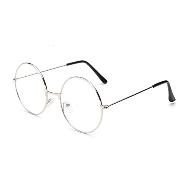 TRIXES Brille mit Rundgläsern - Beatles Retro Sechziger Jahre Stil Klarglas Gläser - Runde Brille als Kostümergänzung Cosplay Retro-Partys Geek Gläser Zubehör zum Anziehen - Klassische Vint