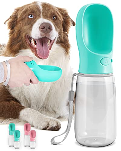 MalsiPree Dog Water Bottle, Lightweigh, Leak Proof Portable Travel Dog Water Dispenser - Perfect Puppy Drinking Bowl On The Go for Outdoor Walking and Hiking - Pet Accessories (19oz, Blue) - 19oz - Blue
