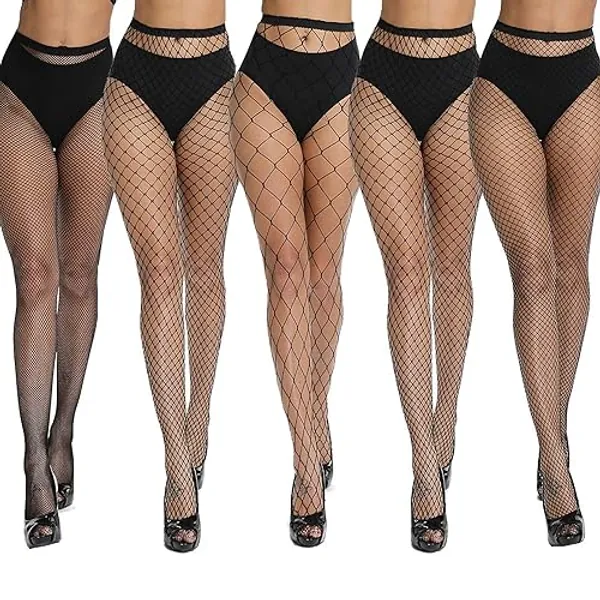 akiido Fishnet Stockings, High Waist Tights for Women, Sparkle Rhinestone Fishnets Party Rhinestone Mesh Stockings Pantyhose