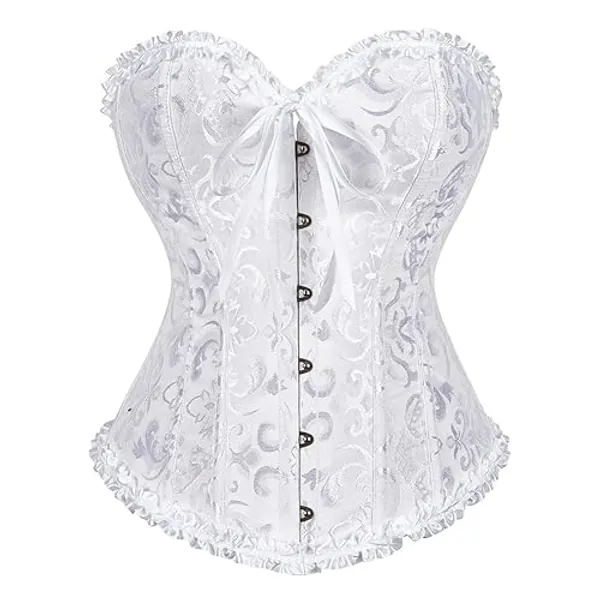 SZIVYSHI Corset Tops for Women, Bustier Shapewear Lingerie, Lace Waist Push Up Bodysuit