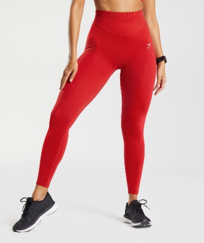 Gymshark Sweat Seamless Sculpt Leggings - Salsa Red | Small