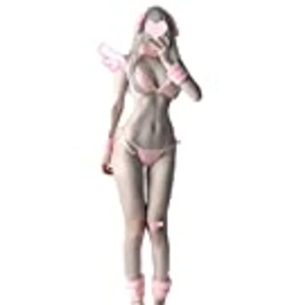 Sexy Bunny Cosplay Lingerie Costume Set Kawaii Anime Micro Bikini Pink Furry Bra and Panty Japanese Lolita Underwear