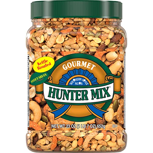 Southern Style Nuts Honey Roasted Hunter Mix, 23 Ounces, Sesame Sticks, Peanuts, Sunflower Kernels, Almonds, Cashews, and Pepitas - Gourmet Hunter Mix 23 Ounce (Pack of 1)